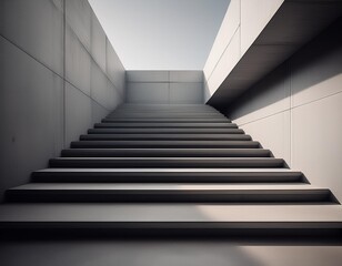 Modern Concrete Staircase Minimalist Architecture