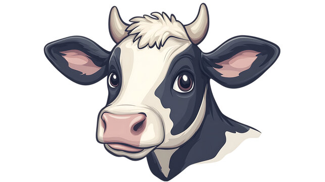 recommend clip art: Cow cartoon vector illustration on transparent background