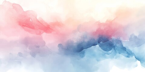 Fototapeta premium An elegant and soft watercolor background that showcases a harmonious blend of pastel colors, making it ideal for various creative projects, including invitations, stationery, and web design