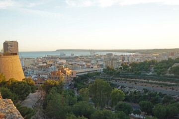 Naklejka premium The view from San Fernando’s Castle, Alicante, Spain
