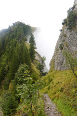 The panorama of the Appenzell Alps, Switzerland