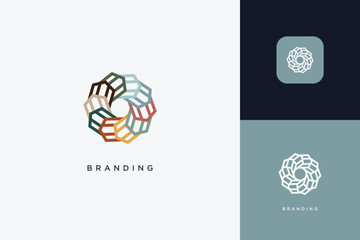 Abstract Digital App Brand Logo