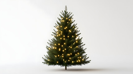 Fototapeta premium Cartoon Illustration of Decorated Christmas Tree with Ornaments