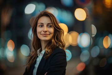 Obraz premium portrait of a person in a night city
