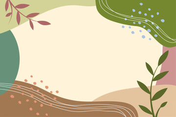 This is a background illustration of plants in autumn color.