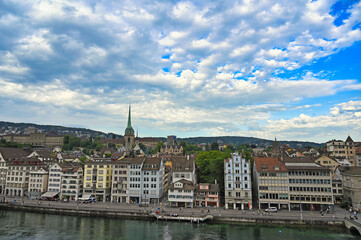 Old town Zurich and Limmet river cityscape, Switzerland