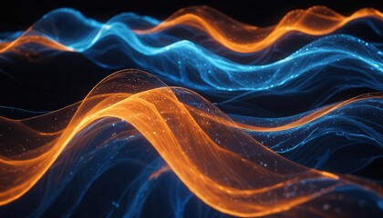 Fototapeta premium Glowing Orange and Blue Abstract 35mm Film Photography
