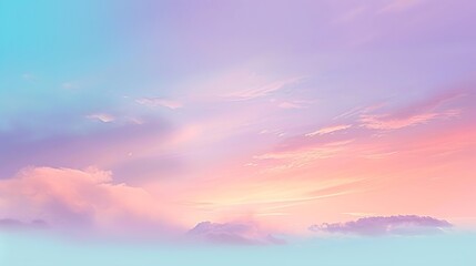 Obraz premium Pastel Sky with Clouds at Sunset