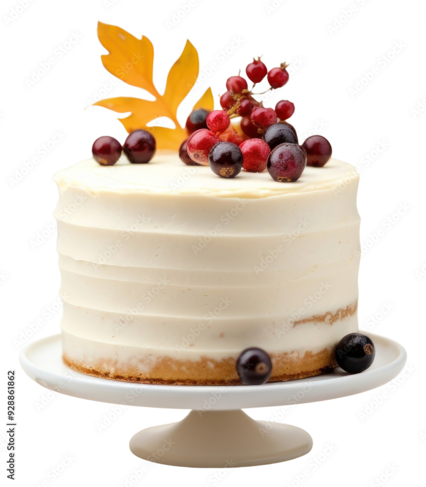 Sticker png cake dessert cream fruit.