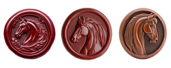 Wax seal embossed with a horse's head