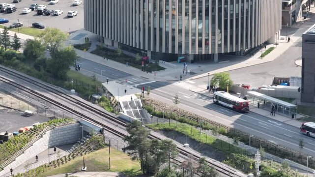 OC Transportation busses in ottawa at carleton