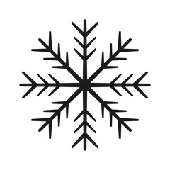 Naklejka premium Vector icon of snowflakes isolated on white background new year new year symbol of winter, snow, ice