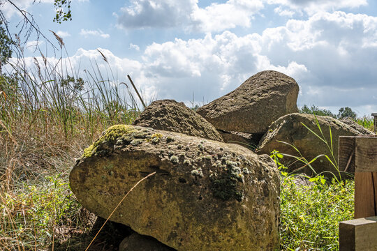 Nuturstein aus der letzten Eiszeit. Landwirte trugen sie von ihren &Auml;ckern und legten sie zusammen. Heute Schutz f&uuml;r zahlreiche Insekten. H&auml;ufig unter Naturschutz aber auch als wichtige Naturdenkm&auml;ler 