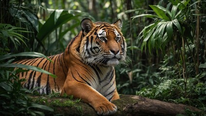 Fototapeta premium tiger in the jungle