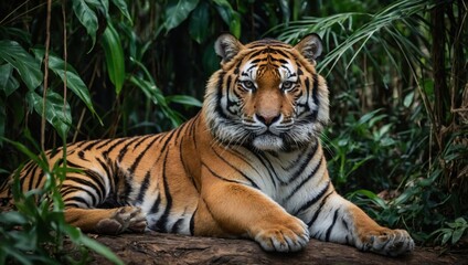 Fototapeta premium tiger in the jungle