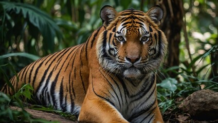 Fototapeta premium tiger in the jungle