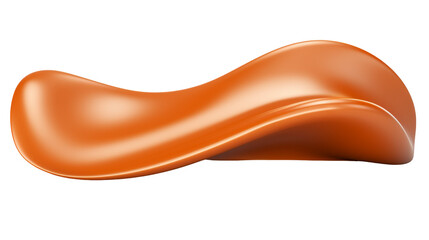 Obraz premium Abstract orange, curvy shape with a glossy finish.