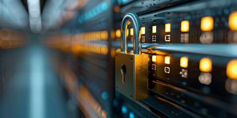 Naklejka premium Data Security in IT Technology 