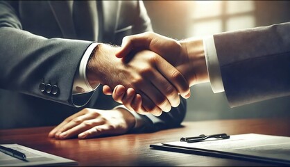 Manos saludándose, en señal de cerrar un trato o negocio
