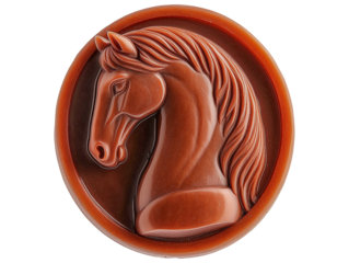 Wax seal embossed with a horse's head