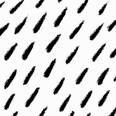 Square hand drawn pattern, pencil black diagonal hatching, rain on white background. Textured crosshatch, scribbles, strokes and lines, vector sketch.