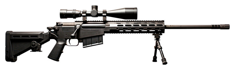 PNG Sniper rifle weapon gun white background.