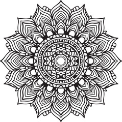 mandala design vector art illustration silhouette 
