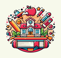 Back to school Vector illustration