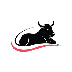 Vintage cow logo vector for premium farm products and Angus beef branding.