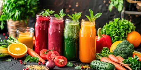 Nutritious Vegetable Smoothie and Juice