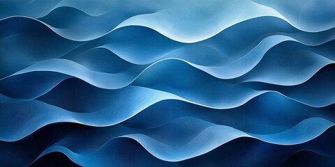 Obraz premium A mesmerizing abstract image featuring a pattern of undulating blue waves.