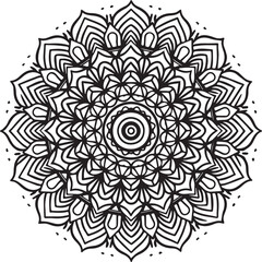 mandala design vector art illustration silhouette 