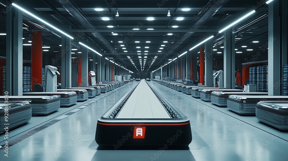 Poster a futuristic autonomous drone park with interactive flight simulations and digital navigation aids