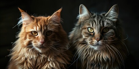 Elegant felines showcasing their captivating allure