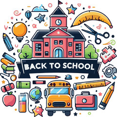 Back to school Vector illustration