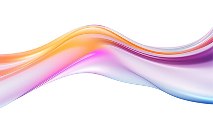 Naklejka premium Abstract wavy background with pastel colors on transparent background.