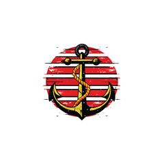 Engraved-style anchor illustration on a white background, perfect for posters and t-shirt designs