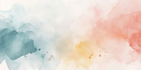 Imagine a soft watercolor background blending calming hues of blue, orange, and yellow, creating a stylish canvas for your text or artwork to effectively grab attention and stand out