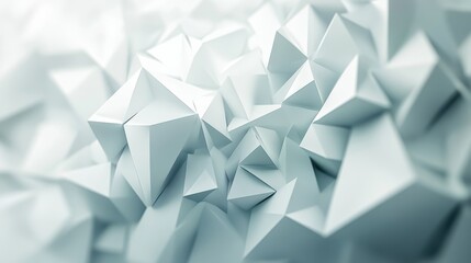 Obraz premium Abstract geometric shapes in a soft, white, three-dimensional composition.