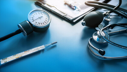 Sterile and clean clinic tools neatly arranged in a well-organized medical environment for optimal hygiene and care.
