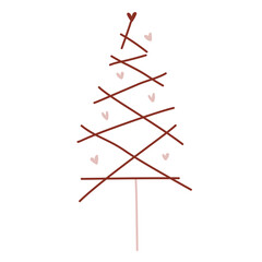 Illustration icons design art typo Christmas tree message coffee tea 