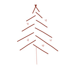 Illustration icons design art typo Christmas tree message coffee tea 