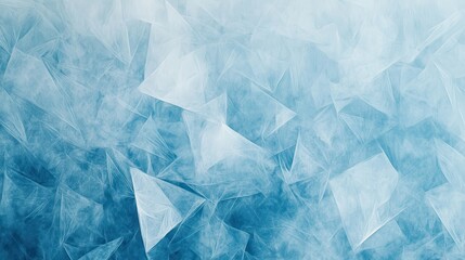 Obraz premium Abstract icy blue background with translucent shapes and textures.