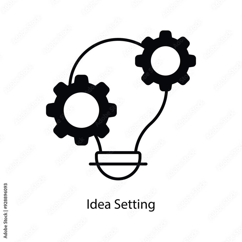 Poster idea setting vector filled outline icon design illustration. graphic design symbol on white backgrou