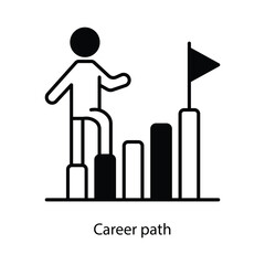 Career path vector filled outline Icon Design illustration. Graphic Design Symbol on White background EPS 10 File