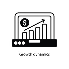 Obraz premium Growth dynamics vector filled outline Icon Design illustration. Graphic Design Symbol on White background EPS 10 File