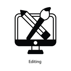 Editing  vector filled outline Icon Design illustration. Graphic Design Symbol on White background EPS 10 File