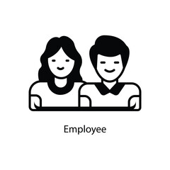 Fototapeta premium Employee vector filled outline Icon Design illustration. Graphic Design Symbol on White background EPS 10 File
