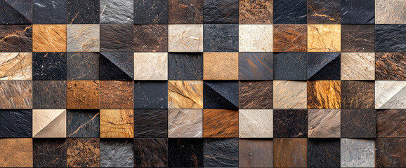 Fototapeta premium A rectangular stone of rich colors