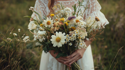 Wildflower bouquet with rustic charm